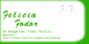 felicia fodor business card